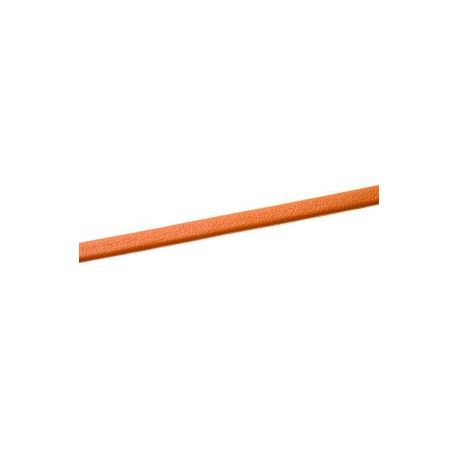 Lanière simili cuir repliée 3mm ORANGE x1m  - 1