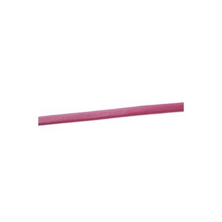 Lanière simili cuir repliée 3mm FUSHIA x1m  - 1