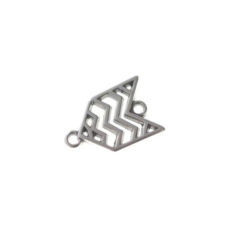 Intercalaire chevron zigzag 20x13.5mm ARGENTÉ x1  - 1