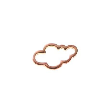 Intercalaire nuage 15x9mm ROSE GOLD x2  - 1