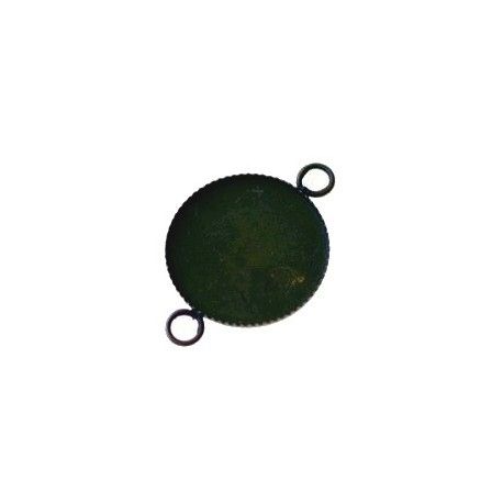 Support pour cabochon 2 anneaux 30x20mm LAITON VIEILLI  - 1