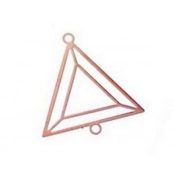 Laser cut triangle 2 anneaux 26x25mm ROSE GOLD
