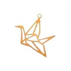 Laser cut oiseau origami 23x21mm DORÉ