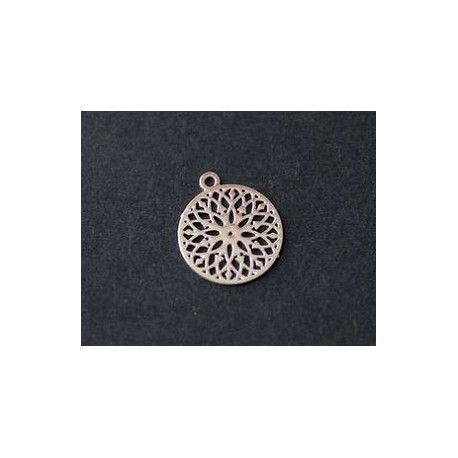 Laser cut mini mandala 14x12 ARGENTÉ x3  - 1