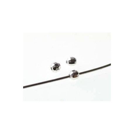 Ronde facettée 2.5mm ARGENTÉ x10  - 1
