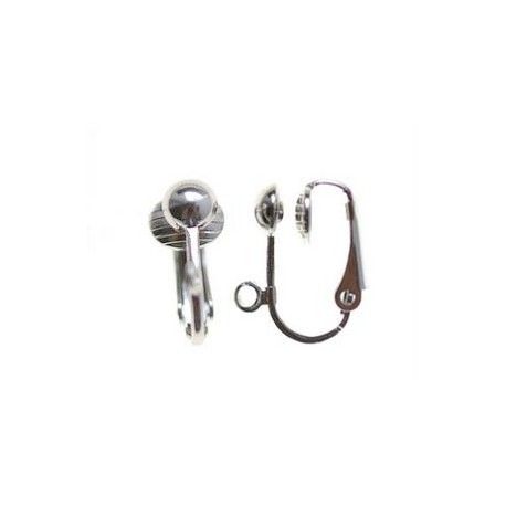 Clip demi-boule 5mm ARGENTÉ x2  - 1