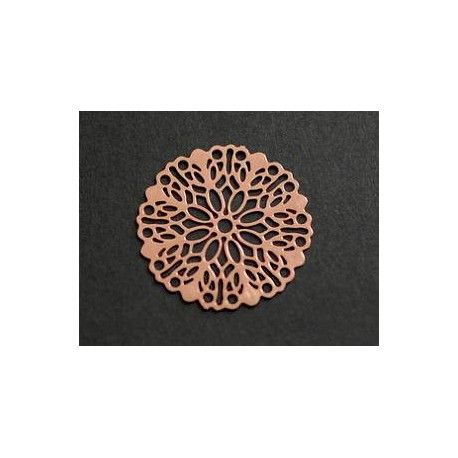 Laser cut rosace 26mm ROSE GOLD  - 1