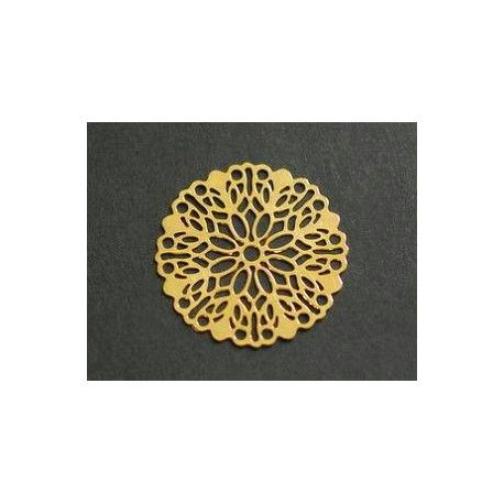 Laser cut rosace 26mm DORÉ  - 1