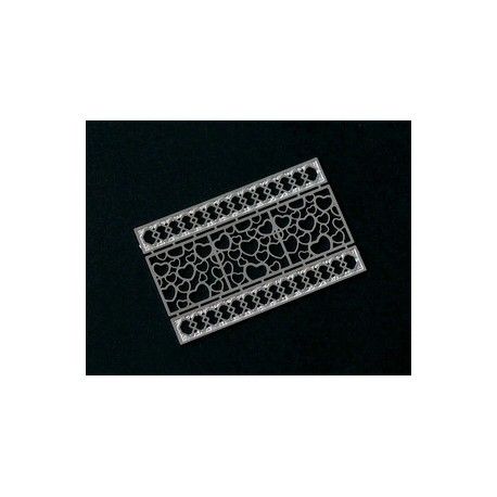 Laser cut rectangle 37.5x24mm ARGENTÉ x1  - 1