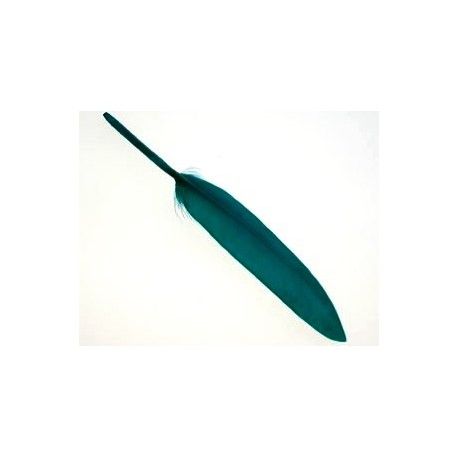 Plume 8/10 cm BLEU CANARD x3  - 1