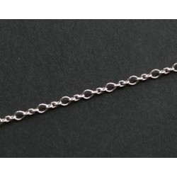 1+3 ovoid mesh chain 2.3x3.6mm STERLING SILVER 925 x20cm