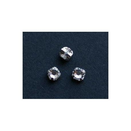 Strass à coudre 3mm CRYSTAL x10  - 1