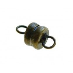 Magnetic clasp 2 rings 11x6mm BRONZE COLOR