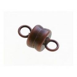 Magnetic clasp 2 rings 11x6mm OLD COPPER COLOR