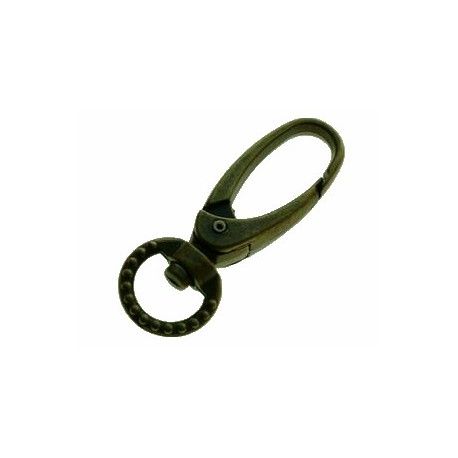 Porte clé mousqueton GM 53x18.5mm LAITON VIEILLI  - 1