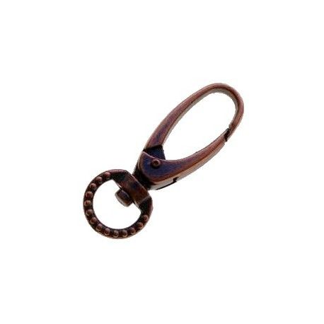 Porte clé mousqueton GM 53x18.5mm CUIVRE VIEILLI  - 1