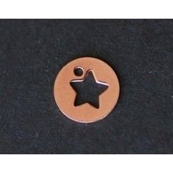 Star sequin 7mm ROSE GOLD x4