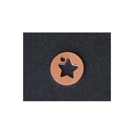 Sequin étoilé 7mm ROSE GOLD x4  - 1