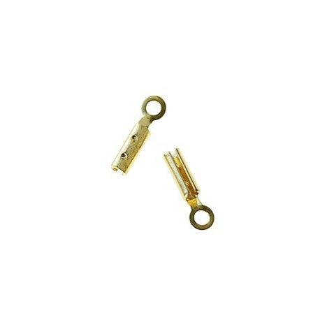 Serre-lacet mini 1.8x8mm DORÉ x8  - 1