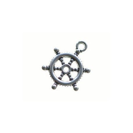 Breloque barre 20.4x15.2mm ARGENTÉ VIEILLI x2  - 1