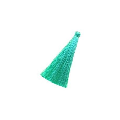 Pompon polyester soyeux 70mm LIGHT TURQUOISE  - 1