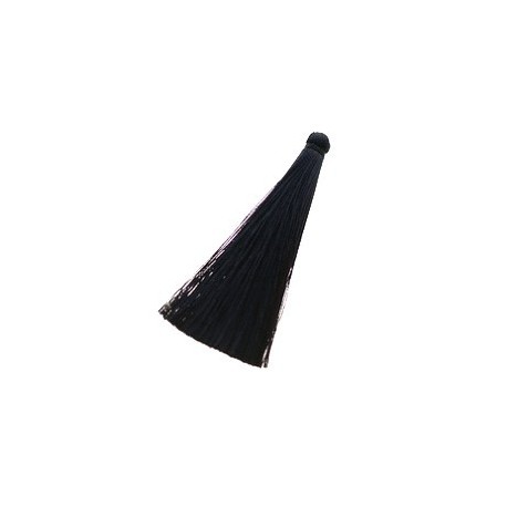 Pompon polyester soyeux 70mm JET  - 1