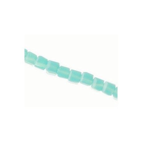 Cube facetté 2.5mm fil de 45cm LIGHT TURQUOISE  - 1
