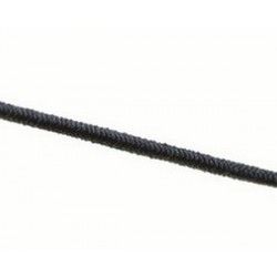Sheathed elastic cord 1mm BLACK x2m