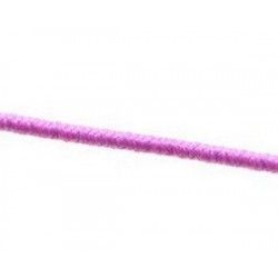 Sheathed elastic cord 1mm PINK x2m
