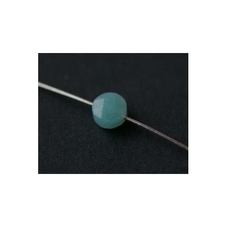Pastille ronde facettée 6mm AMAZONITE  - 1