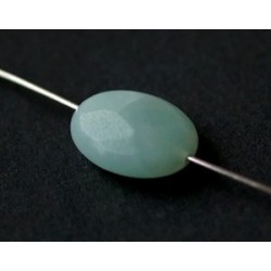 Ovoid flat with facets 14.5x10.3mm AMAZONITE