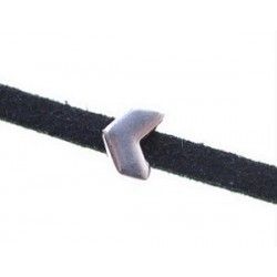 Loop for strap 3mm chevron 4.7x6.2mm OLD SILVER COLOR x2