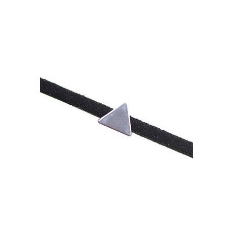 Passant pour lanière 3mm triangle 7.7x6.9mm ARGENTÉ VIEILLI x2  - 1