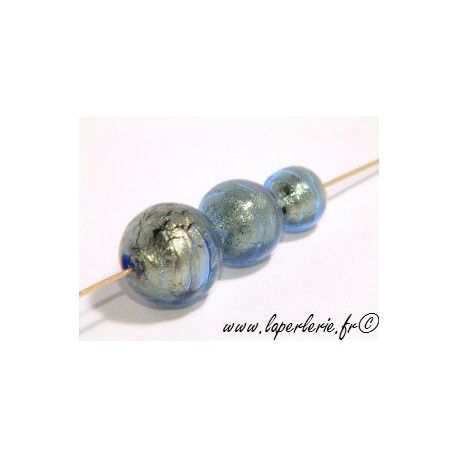 Ronde feuille d'or 8mm LIGHT SAPPHIRE  - 1