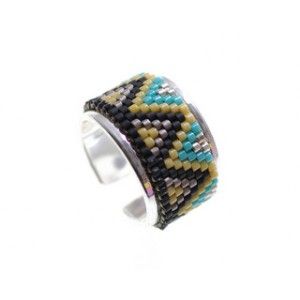 Bague " Tissage zig zag "  - 3