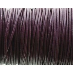 Cordon de cuir 1mm DARK PURPLE x1m