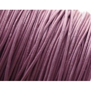 Cordon de cuir 1mm POURPRE x1m