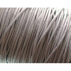 Cordon de cuir 2mm GREIGE x1m