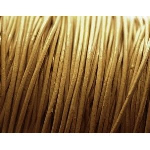 Cordon de cuir 2mm MOUTARDE x1m