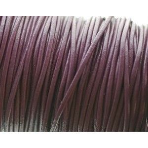 Cordon de cuir 2mm PURPLE  x1m