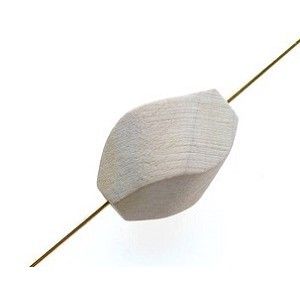 Vague oval 26x17mm BOIS BLANC x2