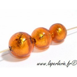 Ronde feuille d'or diam.8mm SMOKED TOPAZ