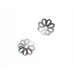 Calotte filigranée 8mm ARGENTÉ x10  - 1