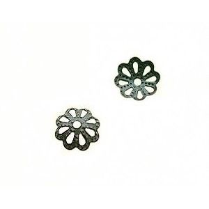 Calotte filigranée 8mm LAITON VIEILLI x10  - 1