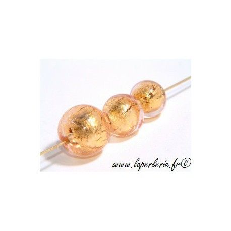 Ronde feuille d'or diam.10mm LIGHT ROSE  - 1