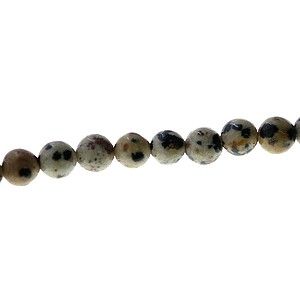 Ronde 6mm JASPE DALMATIEN x1 fil de 40cm
