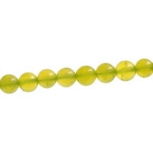 Ronde 6mm JADE OLIVINE x1 fil de 40cm