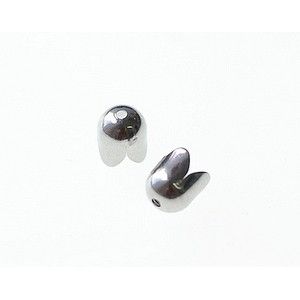 Cloche tulipe 6mm ARGENTÉ x4