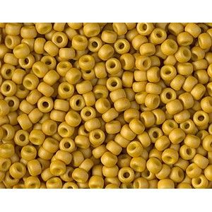 Rocaille Miyuki 8/0 1233 Matte Opaque Mustard x10g