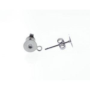 Clou plateau 6mm avec anneau Acier Inoxydable x4